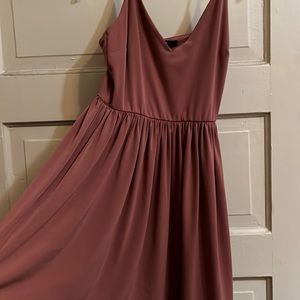 String mauve baby doll dress